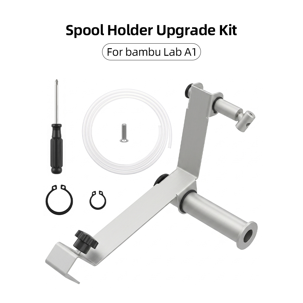 Printer Stand - ชุดอัพเกรดที่ยึดม้วนลวดโลหะสำหรับเครื่องพิมพ์ 3D Bambu Lab A1 อุปกรณ์เสริมขาตั้งยึดม้วนลวดภายนอกและท่อป้อนวัสดุ