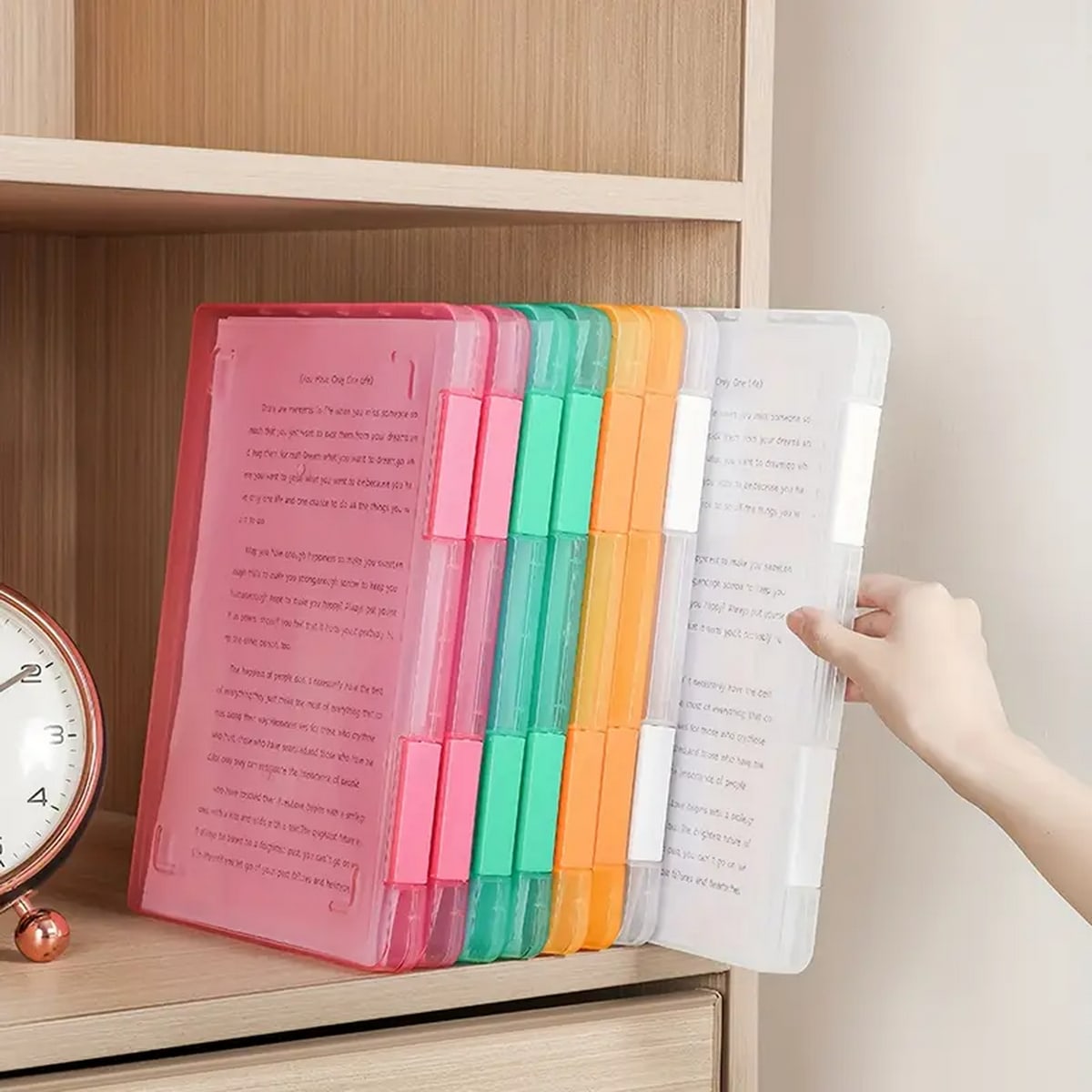 File Cabinet - 1 PC Multi-Layer แบบพกพาแฟ้มกล่องแบบพกพาแฟ้มกล่อง,A4 พลาสติก PP
