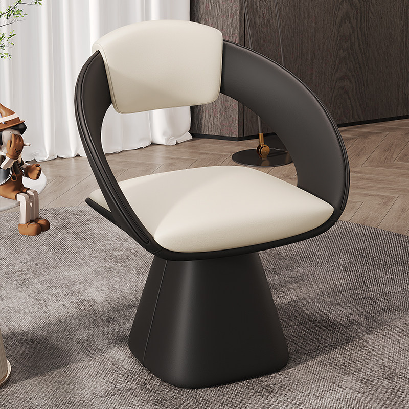 Office Stool - เก้าอี้สตูลสำหรับโต๊ะเครื่องแป้งในสำนักงานหรูหรา เก้าอี้ออตโตมันไม้หมุนได้ เก้าอี้แต่งหน้าน่ารัก สำหรับร้านเสริมสวย เฟอร์นิเจอร์สำหรับบ้าน
