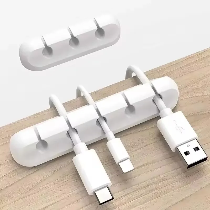 Desk Organizer - ที่จัดระเบียบสาย USB ซิลิโคน ที่เก็บสายชาร์จ USB คลิปจัดระเบียบสายบนโต๊ะ